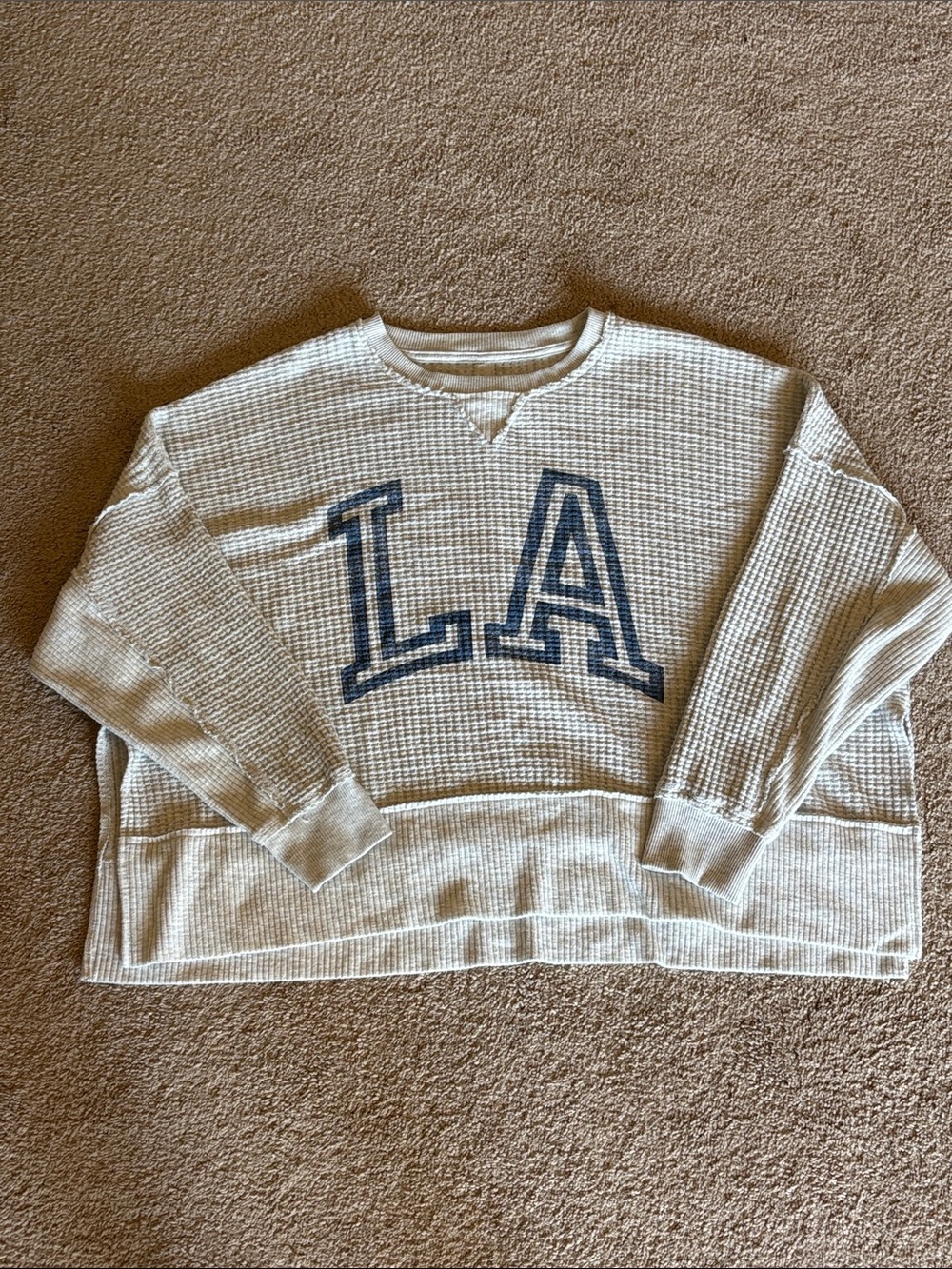 American Eagle oversized waffle long sleeve tee size Medium